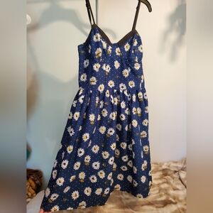 Delia's Blue Floral Fit and Flare Dress